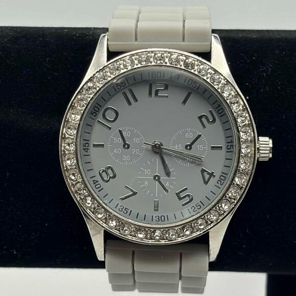 Gray & Silver Crystal Men’s Watch - Picture 1 of 5